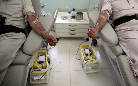 People are amazing, they even give up their precious bodily fluids, in their millions. (AP)